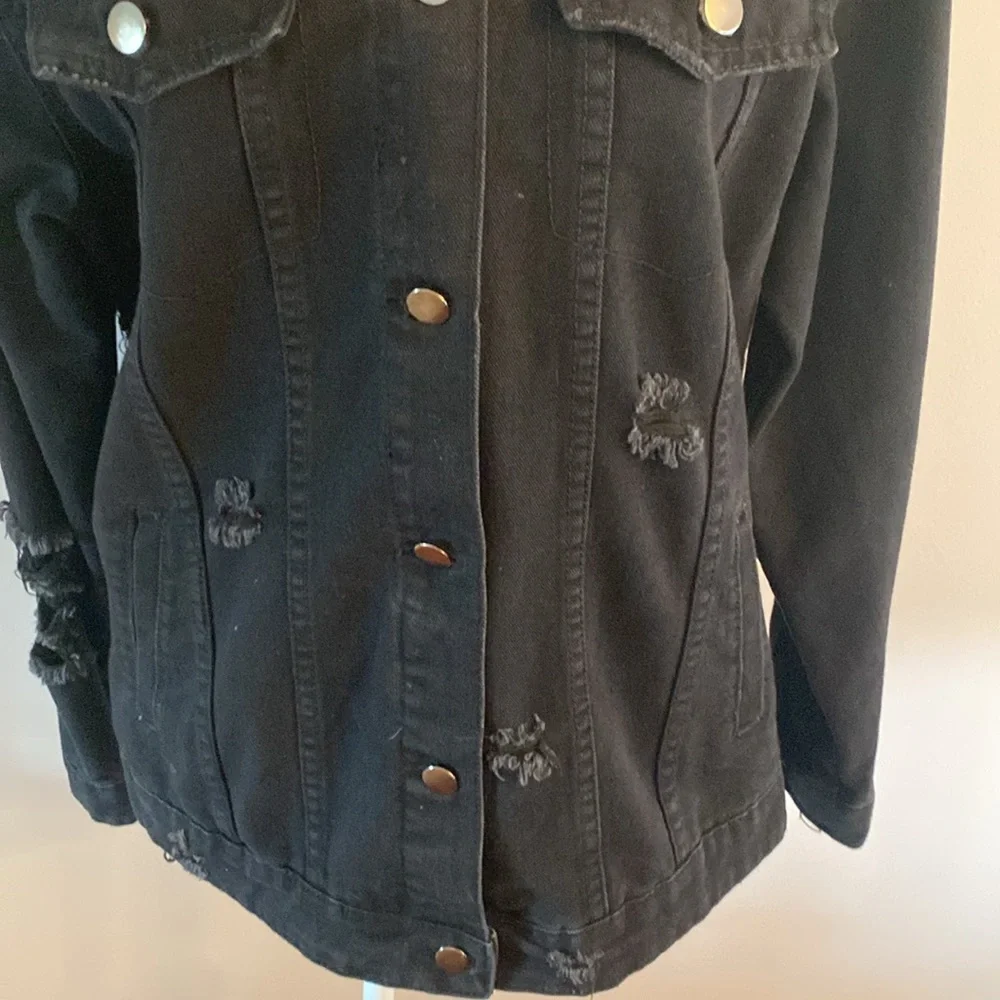 American BAZI distressed denim jacket NWT - Picture 11 of 14